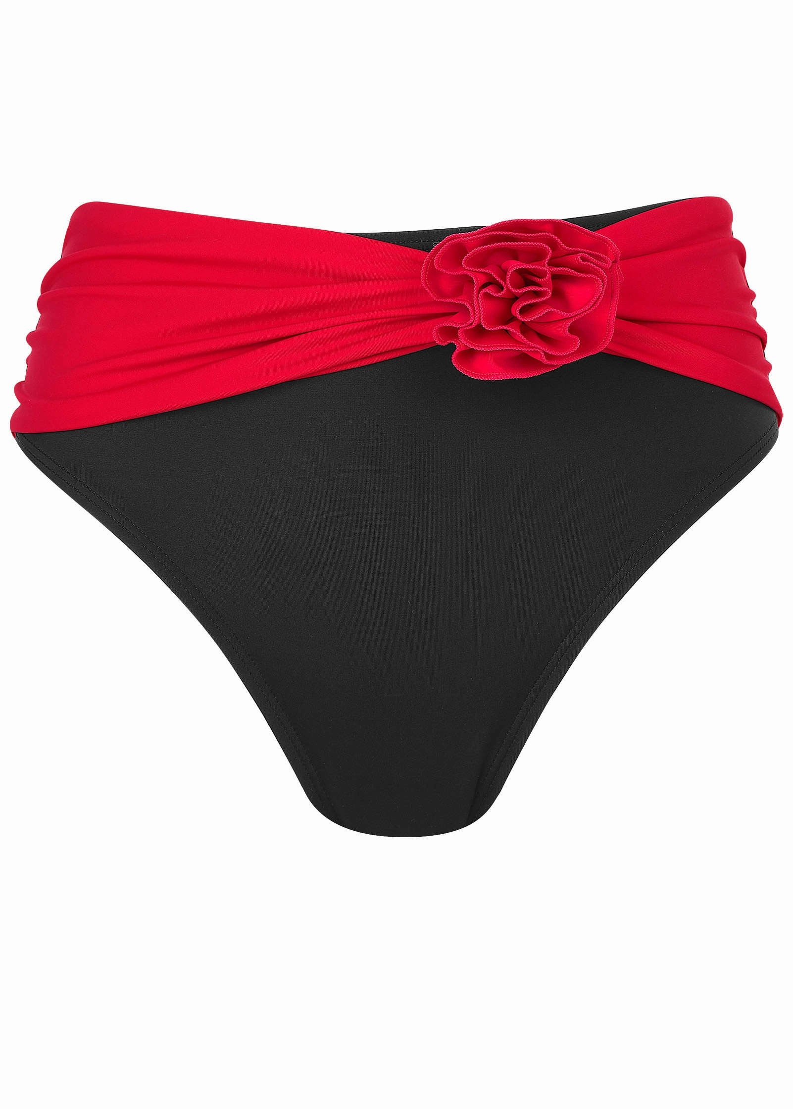 Rosette Moderate Bottom - Black & Red