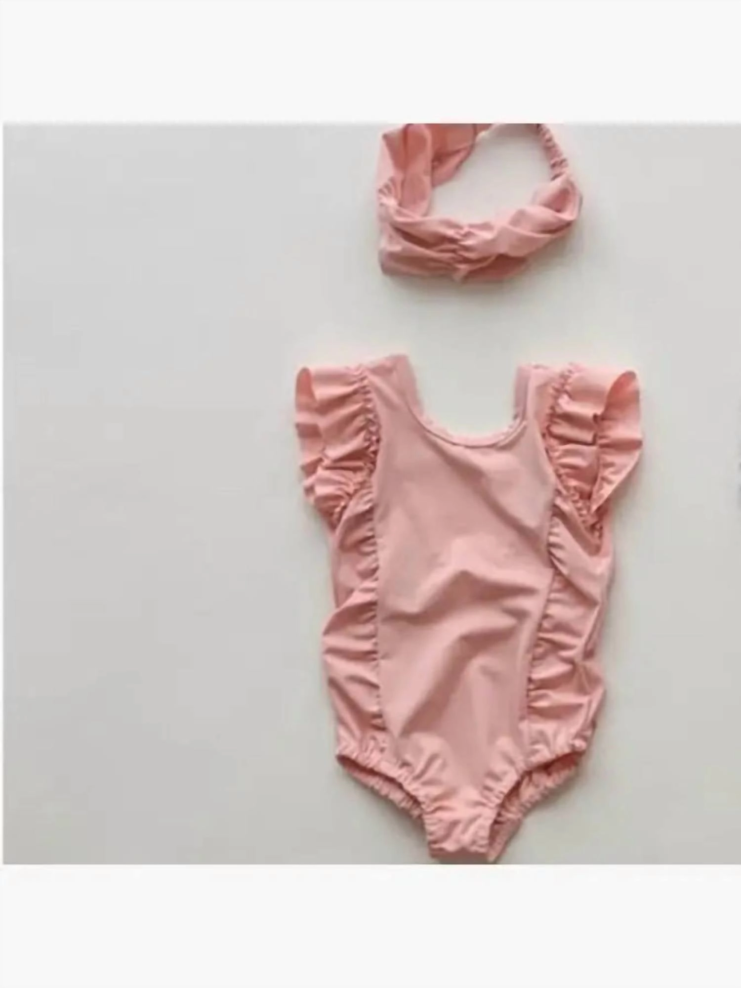 Ruffle Swimsuit Set In Coral