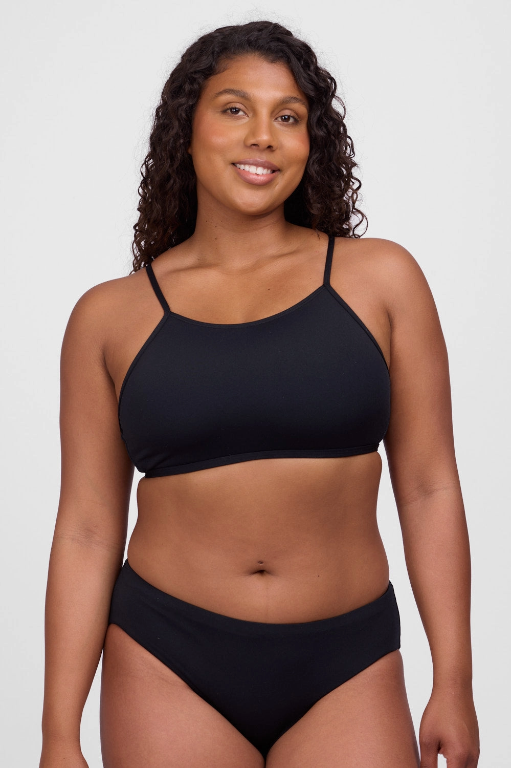 Ruth Bikini Top - Black bikini sets with cover up, comfy beach bikinis women