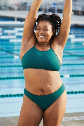Ruth Bikini Top - Peacock all purpose swimwear, comfortable swimwear for everyone