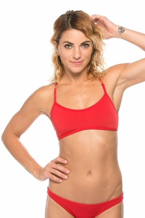 Ryan Bikini Top - Red mix and match bikinis, stylish women's bikini options