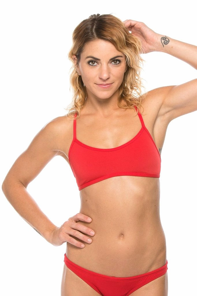 Ryan Bikini Top - Red mix and match bikinis, stylish women's bikini options