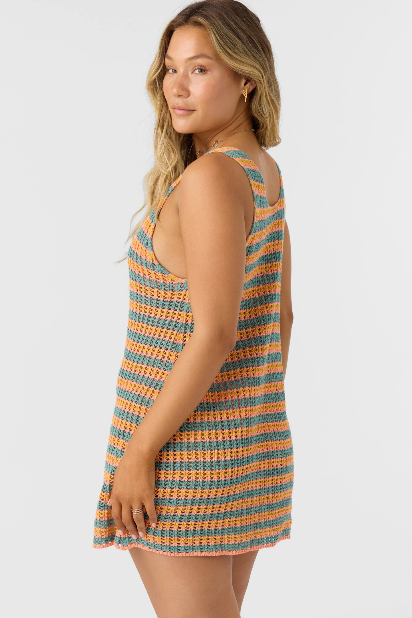 RYAN STRIPE MINI COVER-UP DRESS