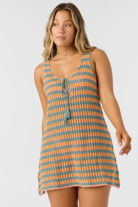 RYAN STRIPE MINI COVER-UP DRESS classic women's swimwear, everyday swimwear for ladies