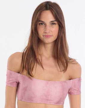 Salar Shoulder Top - Light Pink stylish swimwear tops, womens beach tops