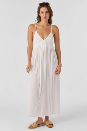 SALTWATER SOLIDS MEL MAXI COVER-UP DRESS classic women's swimwear, everyday swimwear for ladies
