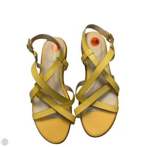Sandals Designer By Cole-haan In Yellow, Size: 9.5 cole haan