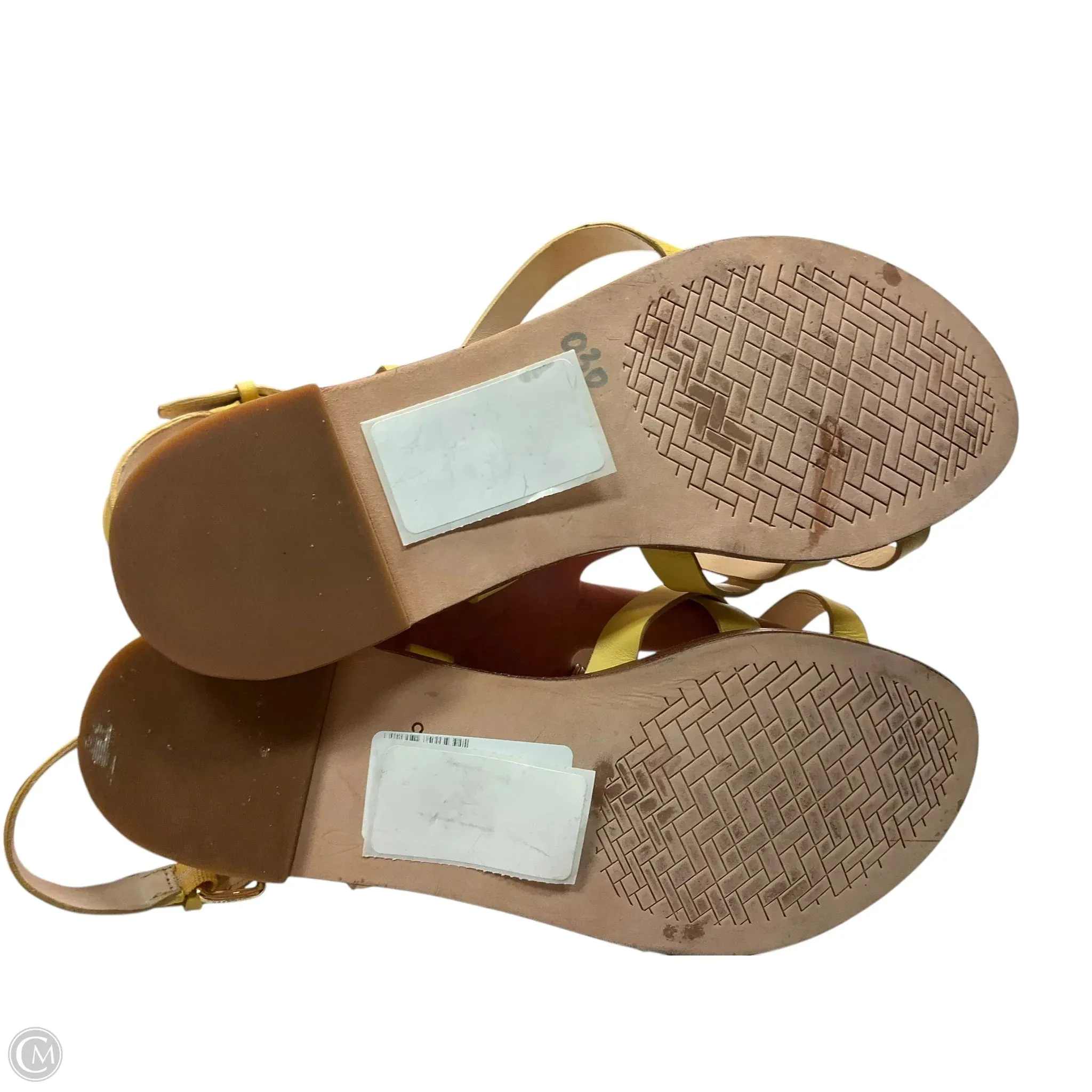 Sandals Designer By Cole-haan In Yellow, Size: 9.5 cole haan
