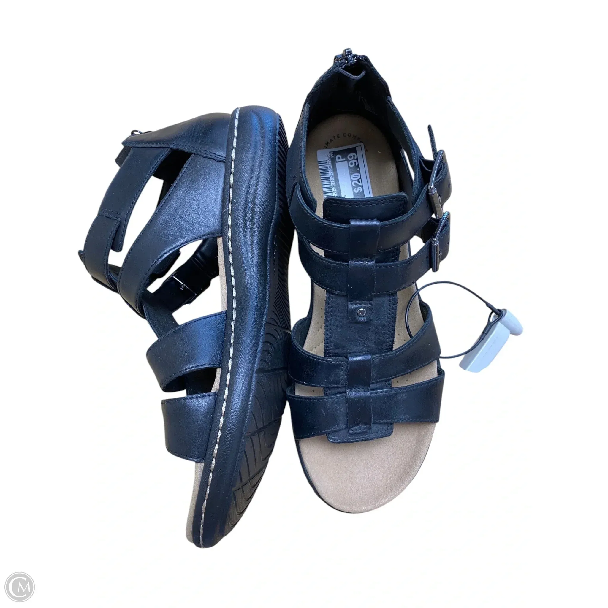 Sandals Flats By Clarks In Black, Size: 7.5 clarks