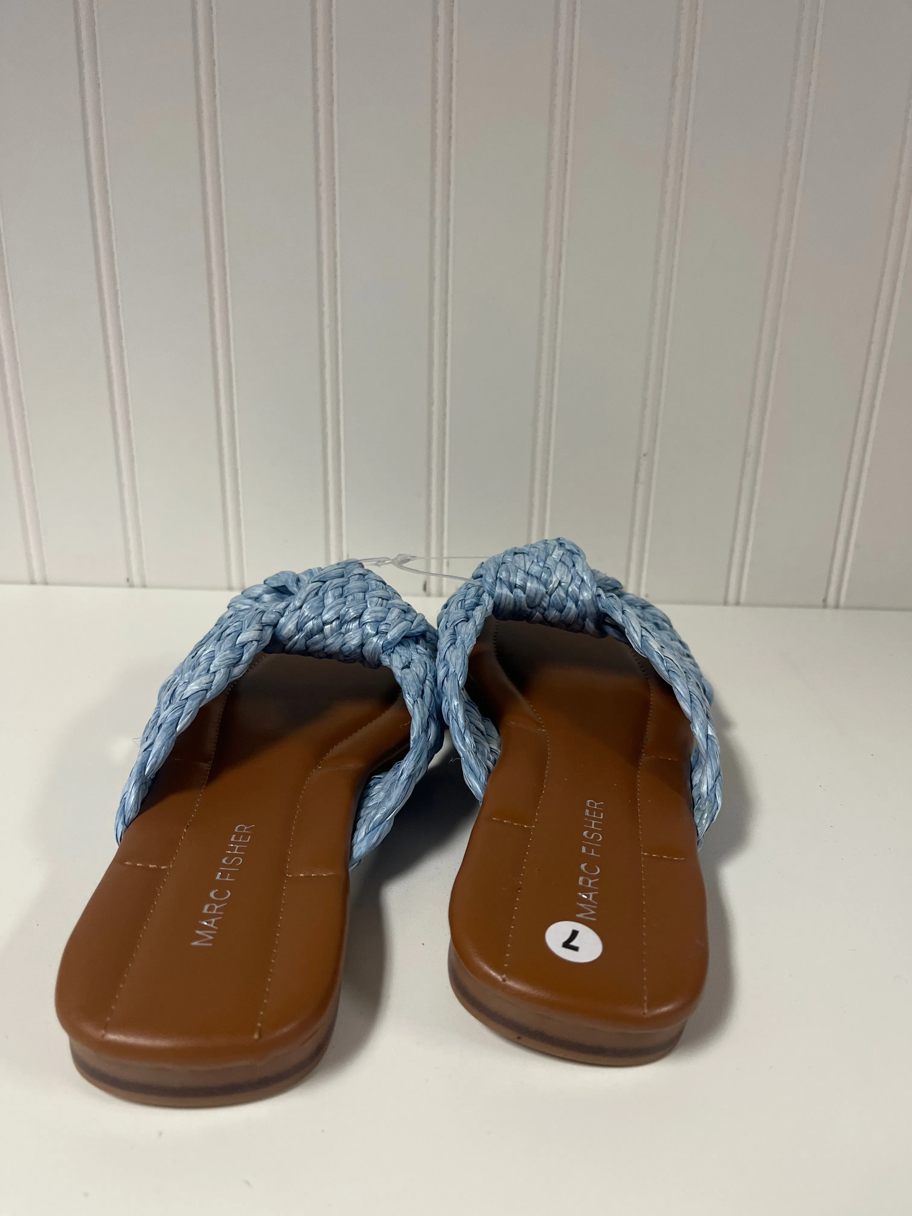 Sandals Flats By Marc Fisher In Blue & Brown, Size: 7 marc-fisher