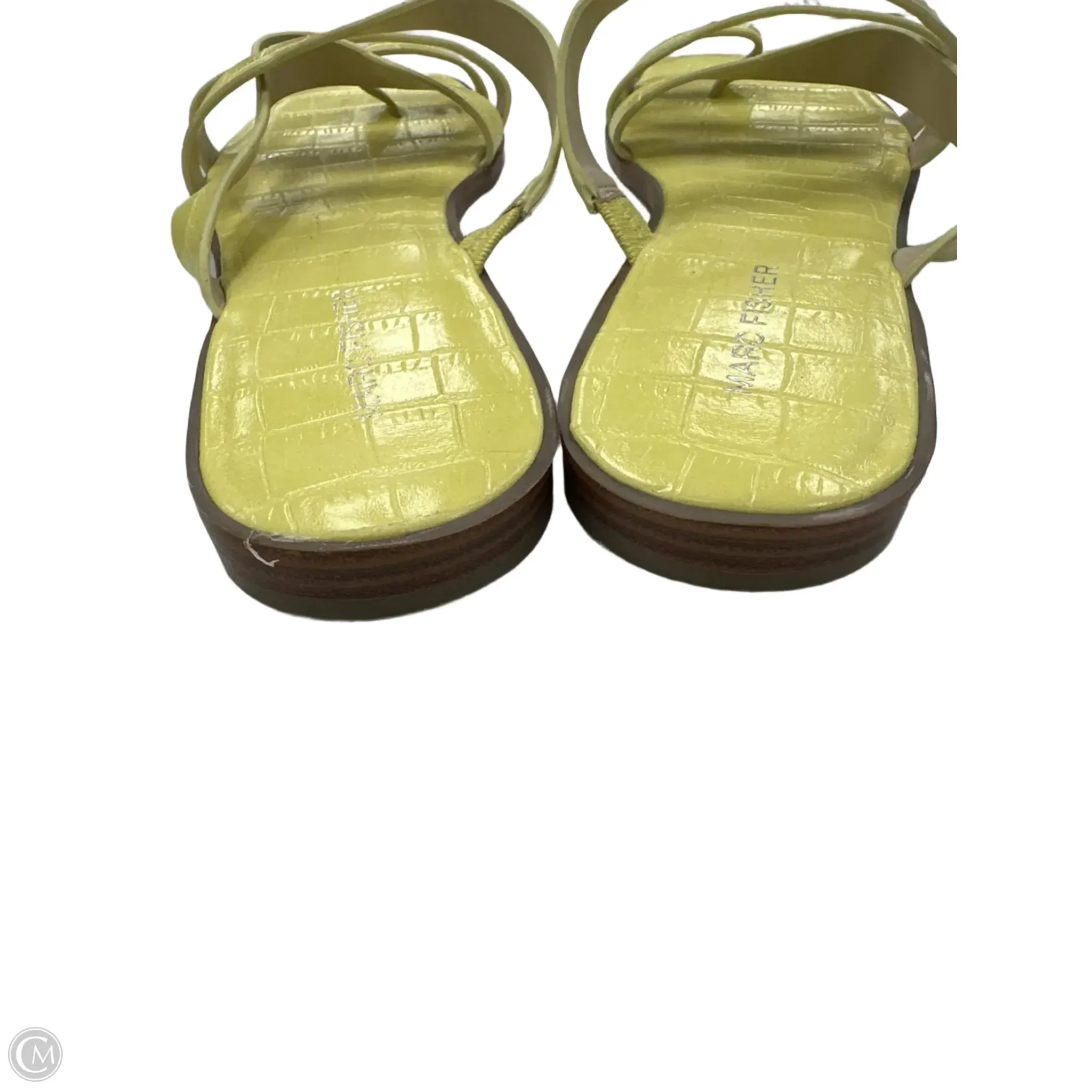 Sandals Flats By Marc Fisher In Yellow, Size: 10 marc-fisher