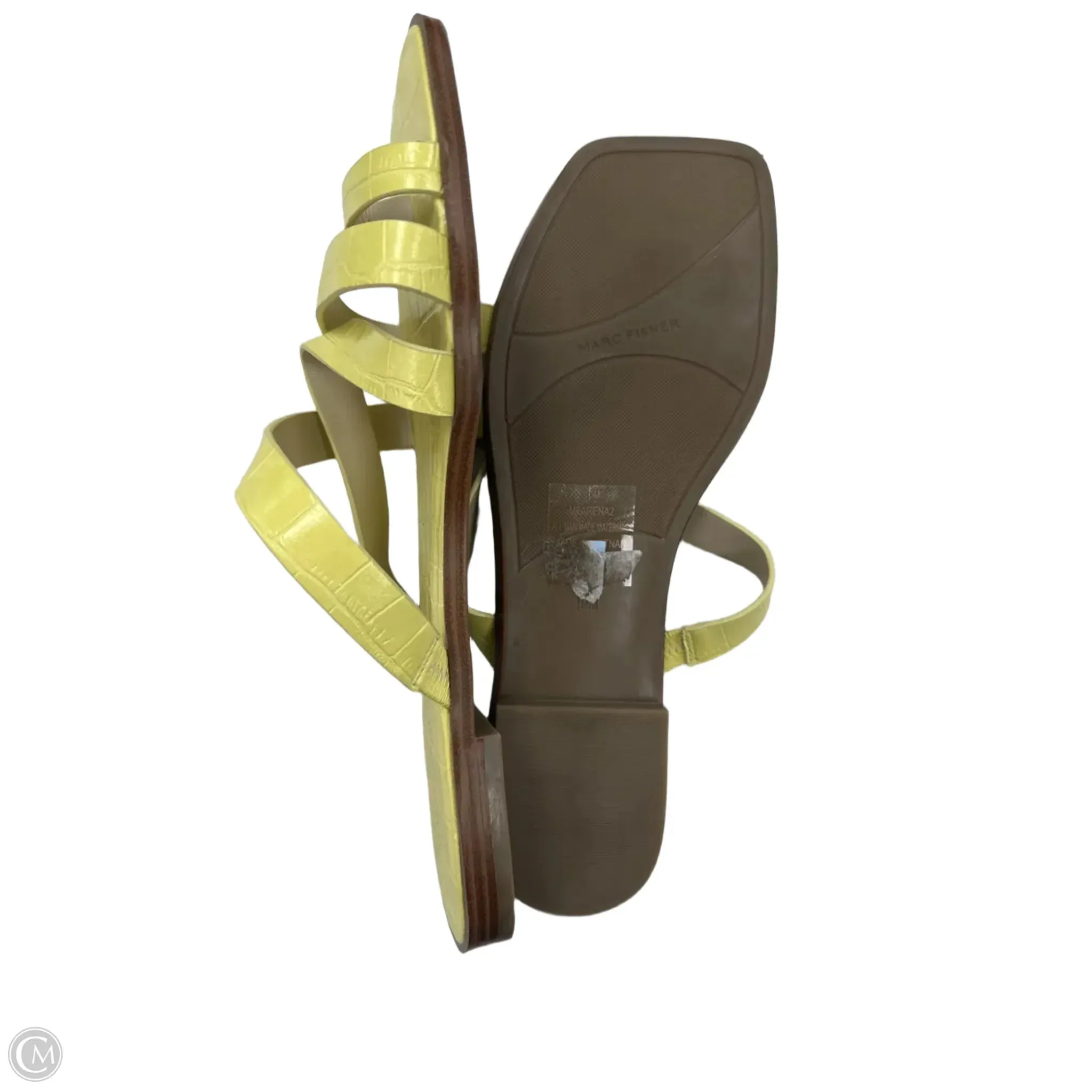 Sandals Flats By Marc Fisher In Yellow, Size: 10 marc-fisher