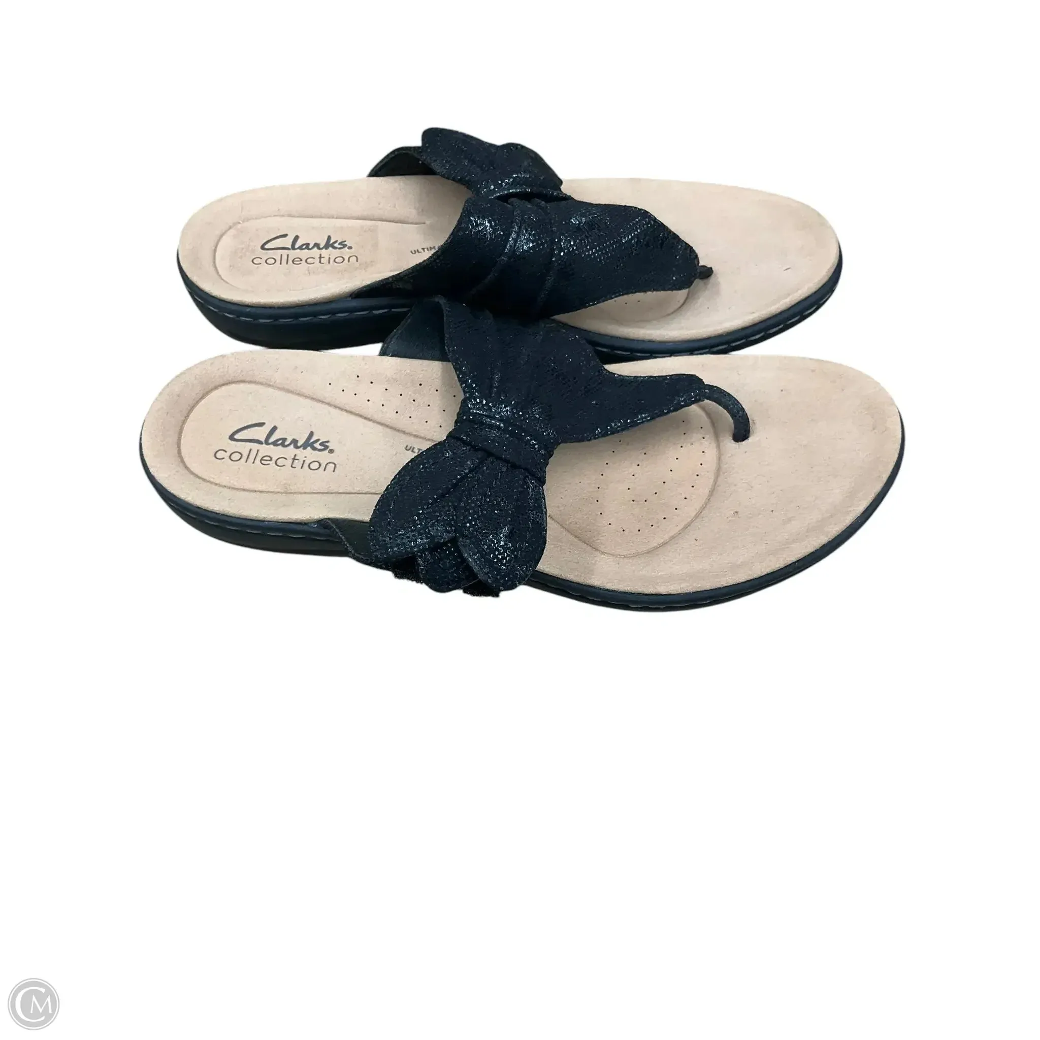 Sandals Flip Flops By Clarks In Black, Size: 6.5 clarks