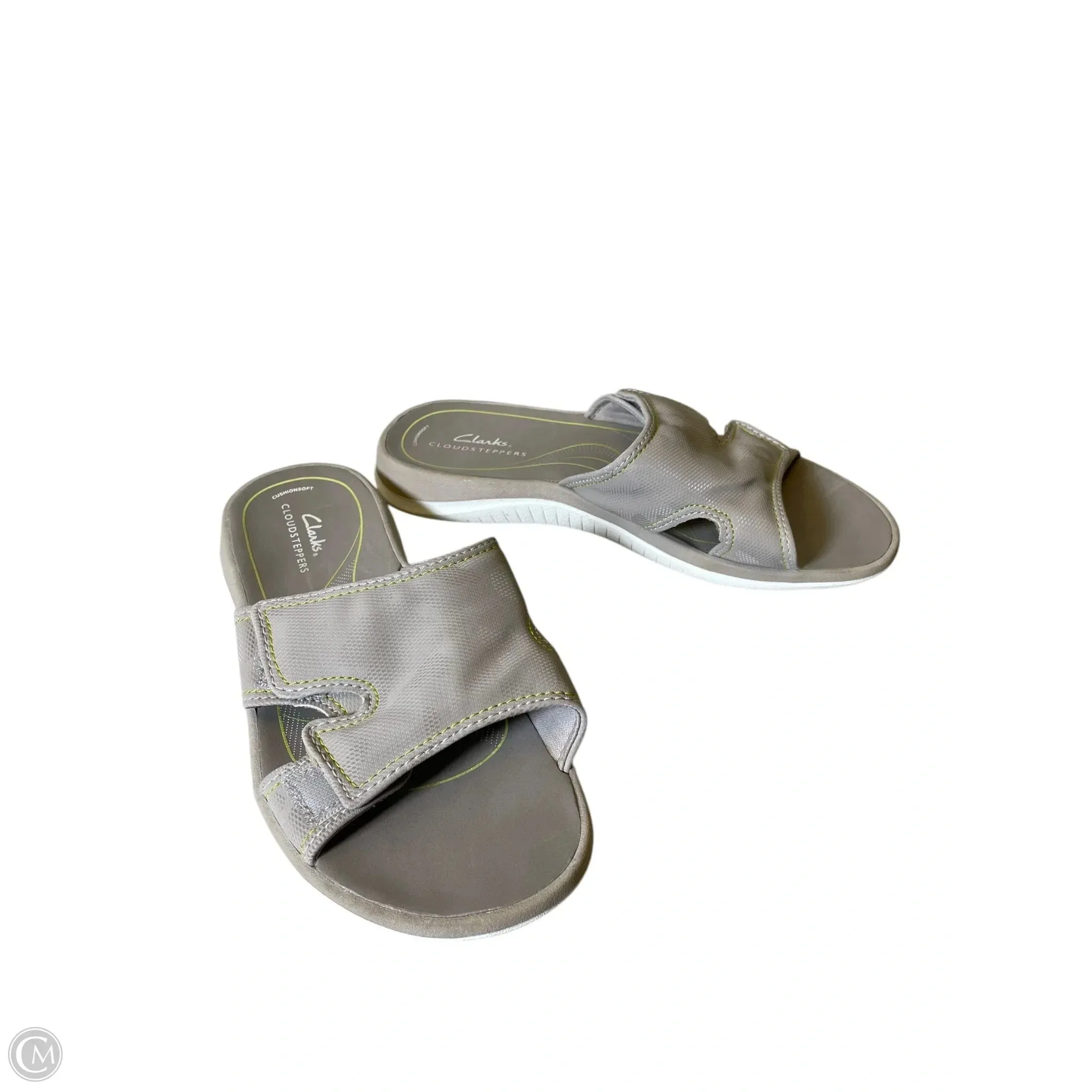 Sandals Flip Flops By Clarks In Grey, Size: 8 clarks