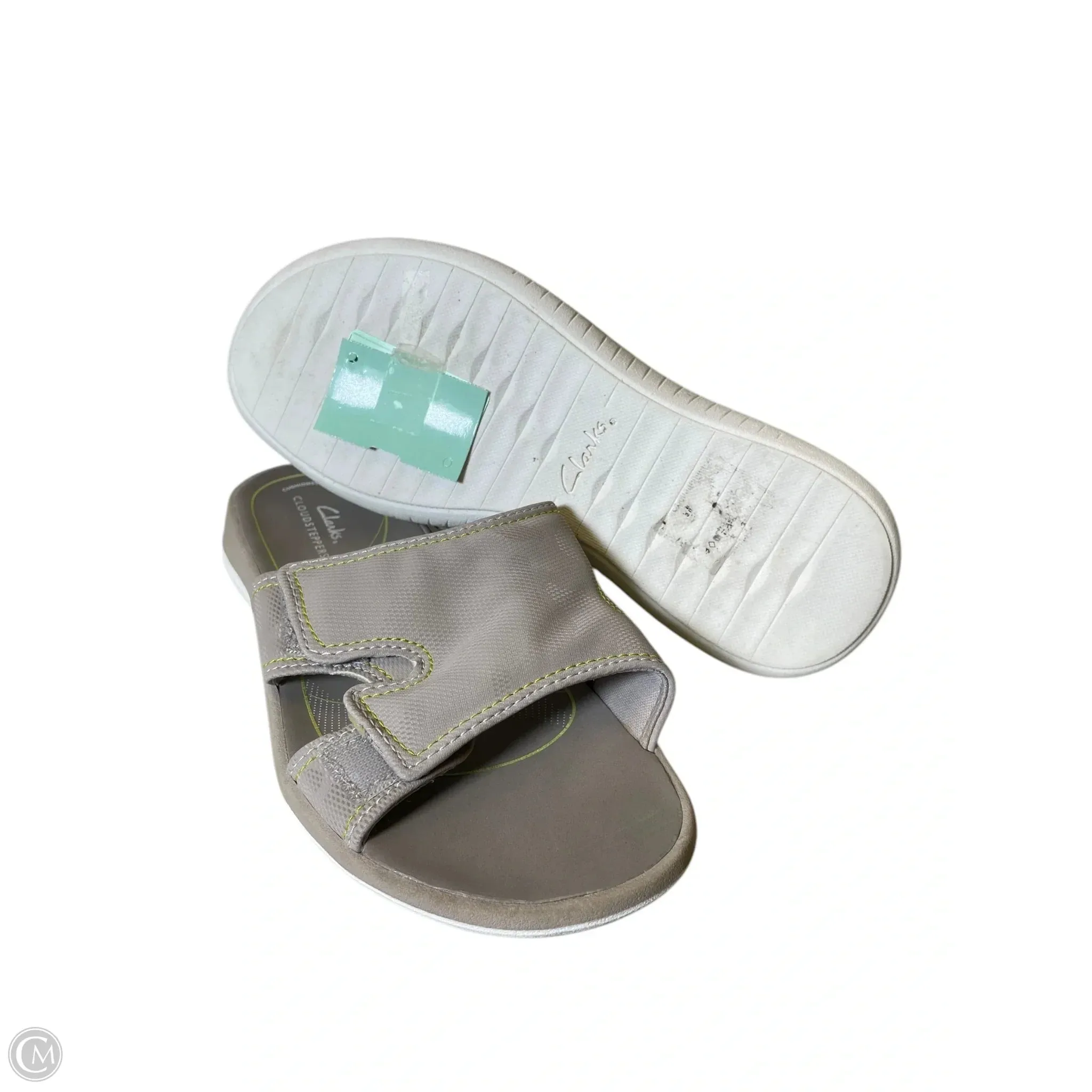 Sandals Flip Flops By Clarks In Grey, Size: 8