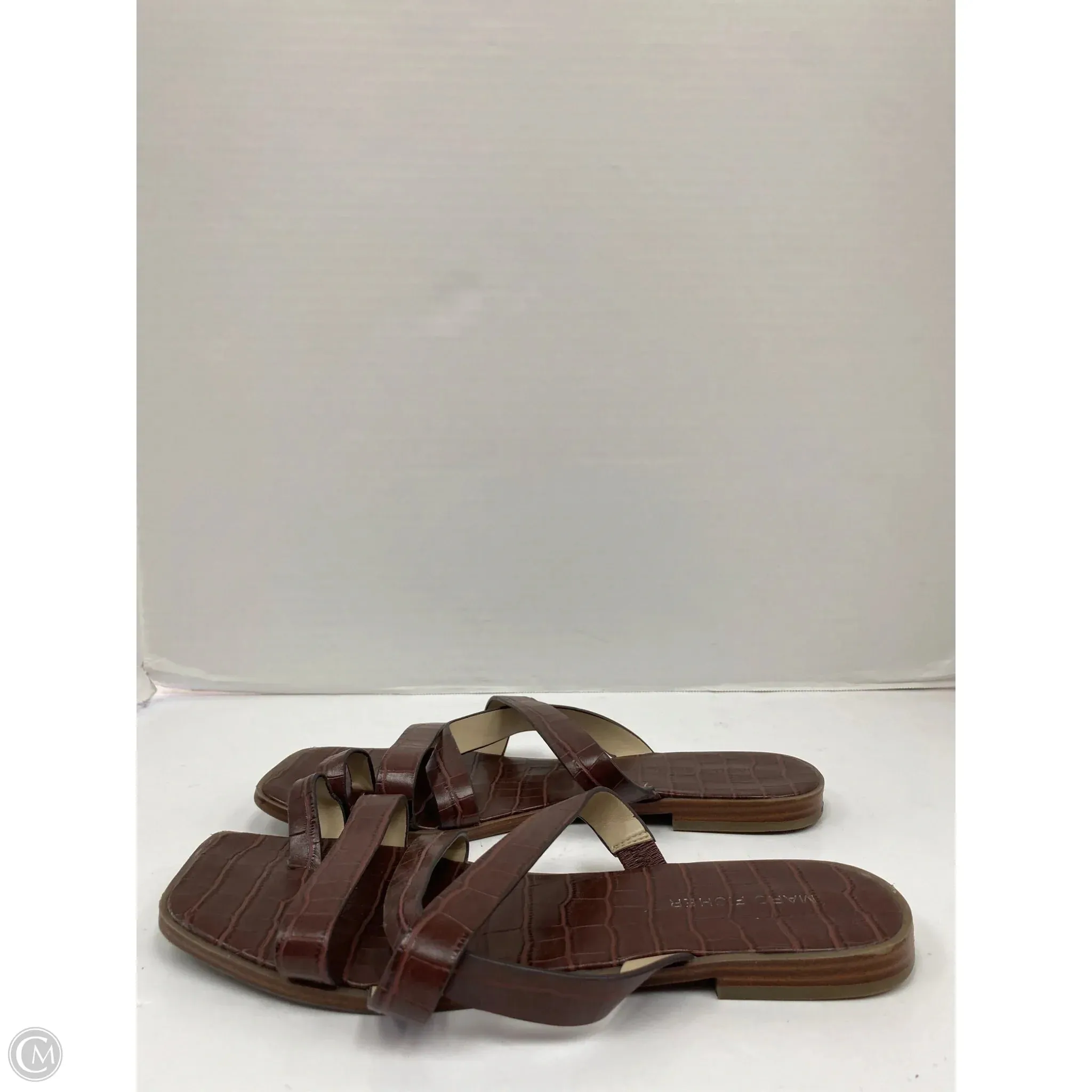 Sandals Flip Flops By Marc Fisher In Brown, Size: 8.5 marc-fisher