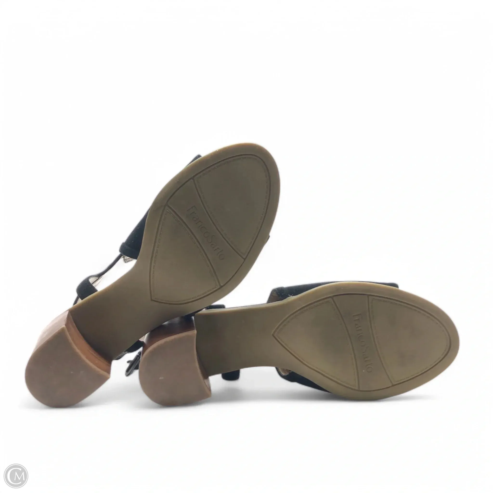 Sandals Heels Block By Franco Sarto In Black, Size: 8