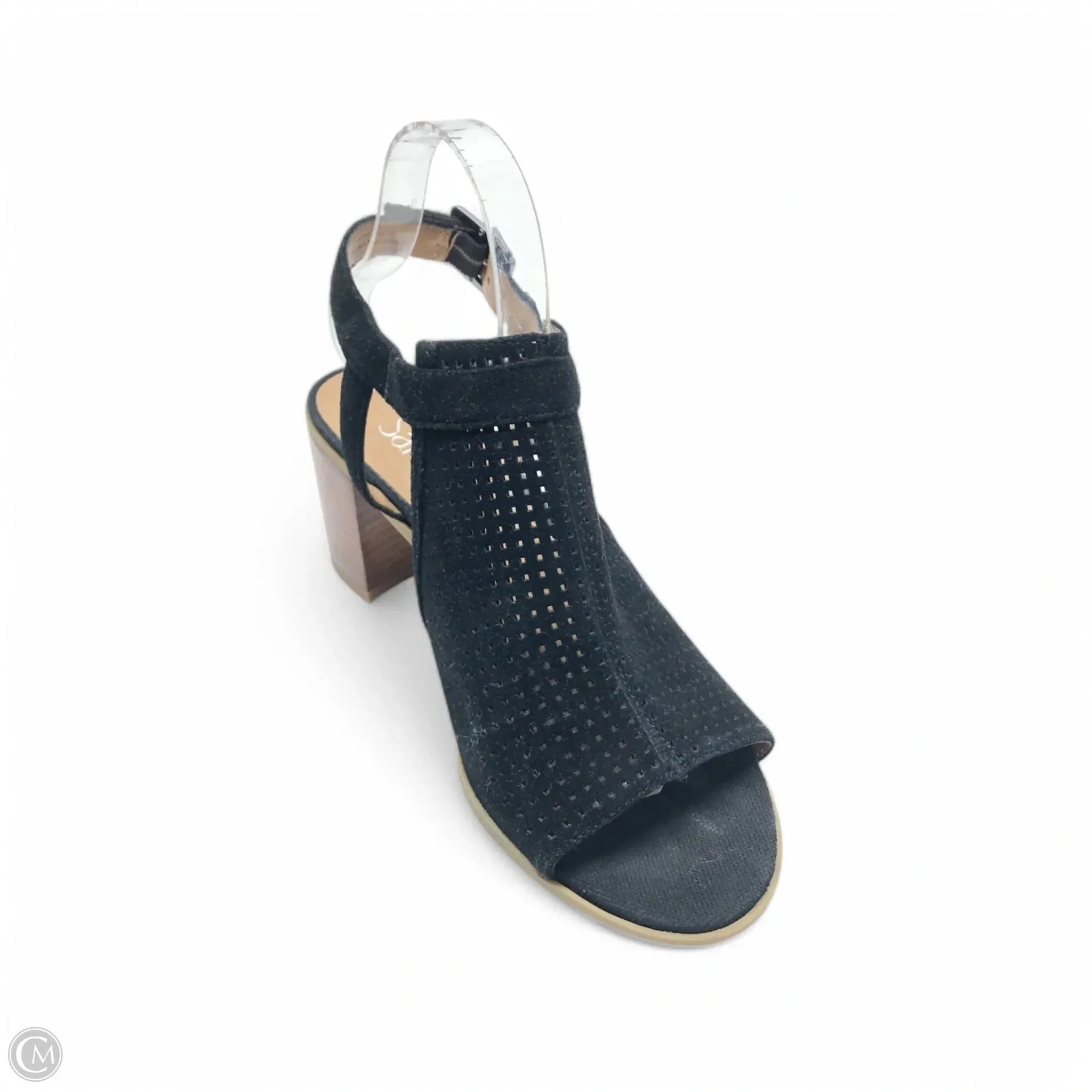 Sandals Heels Block By Franco Sarto In Black, Size: 8