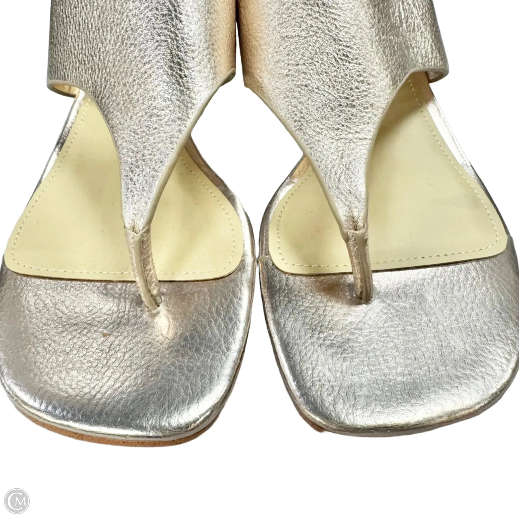 Sandals Heels Block By Marc Fisher In Bronze, Size: 6.5 marc-fisher