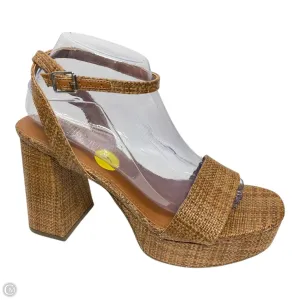 Sandals Heels Block By Marc Fisher In Brown, Size: 9 marc-fisher