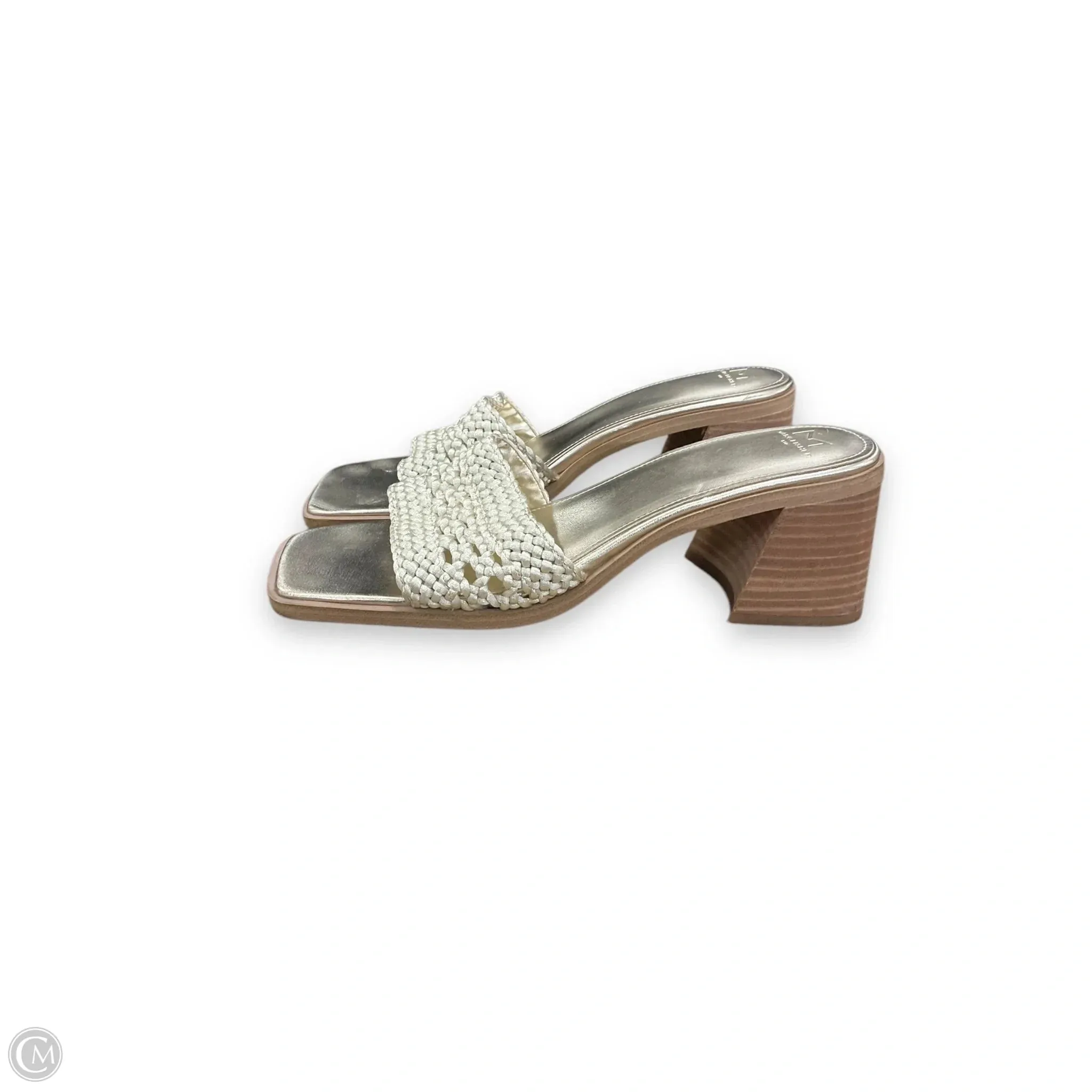 Sandals Heels Block By Marc Fisher In Gold, Size: 10 marc-fisher