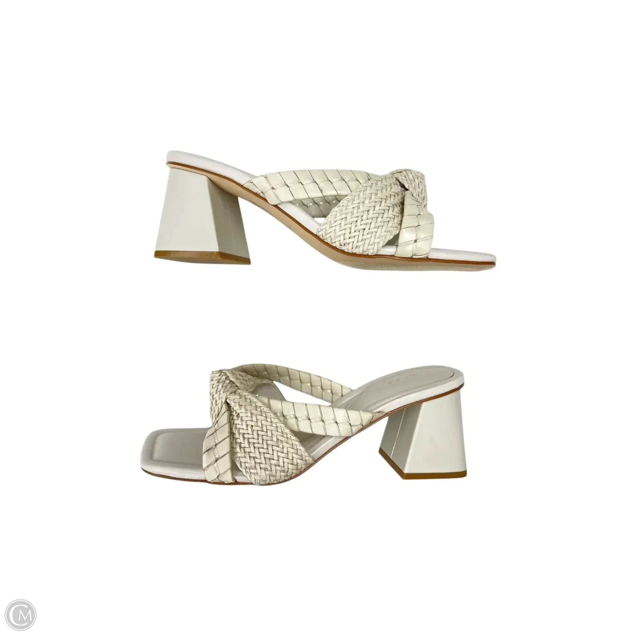 Sandals Heels Block By Marc Fisher In Grey, Size: 8.5 marc-fisher
