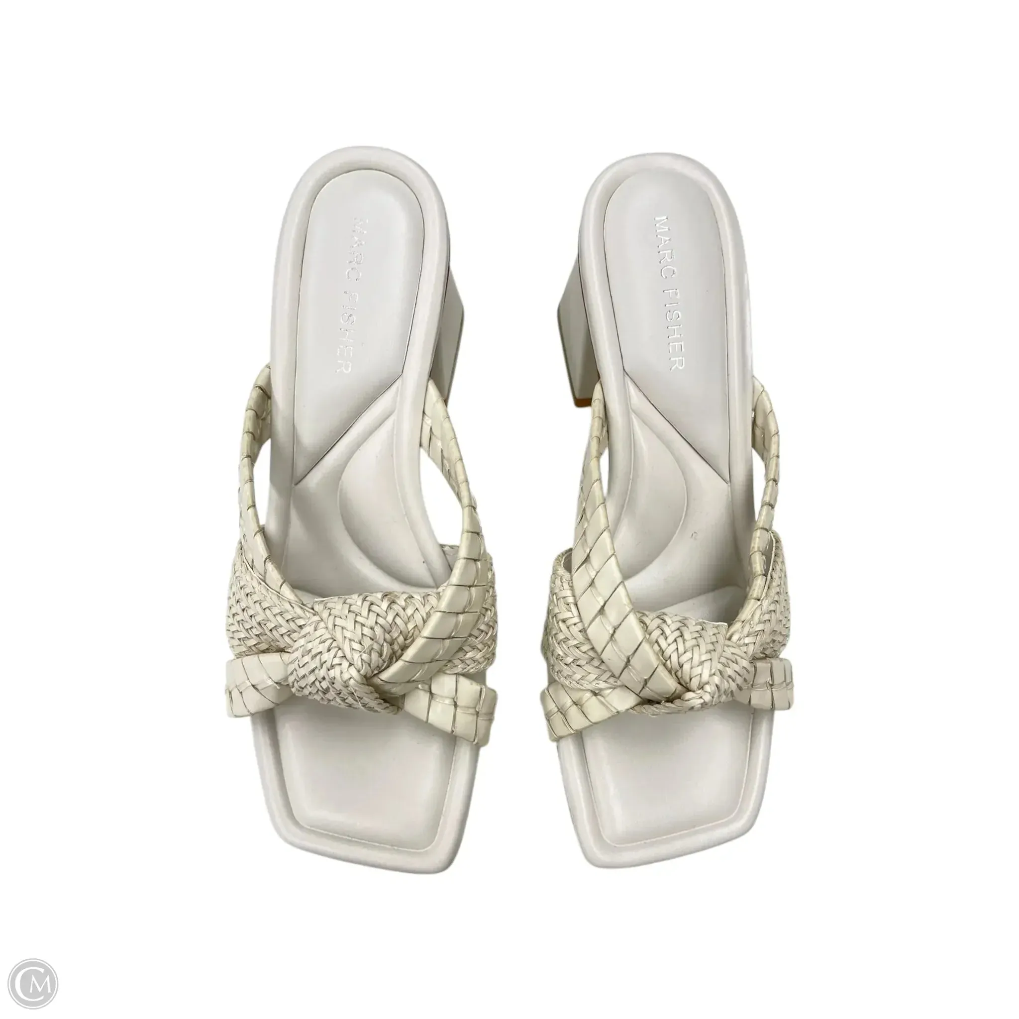 Sandals Heels Block By Marc Fisher In Grey, Size: 8.5 marc-fisher