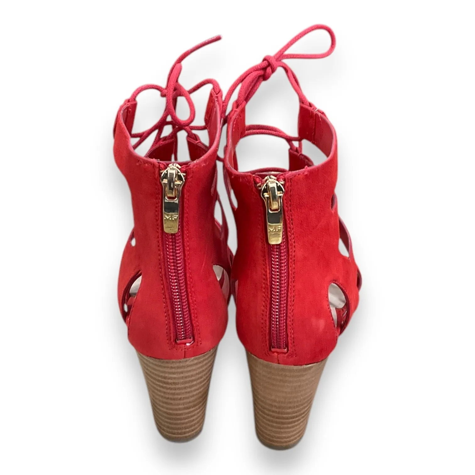 Sandals Heels Block By Marc Fisher In Red, Size: 7 marc-fisher
