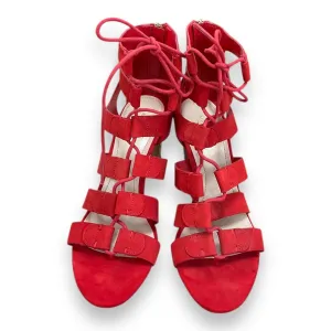 Sandals Heels Block By Marc Fisher In Red, Size: 7 marc-fisher