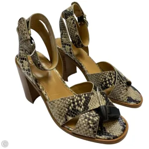 Sandals Heels Block By Marc Fisher In Snakeskin Print, Size: 5.5 marc-fisher