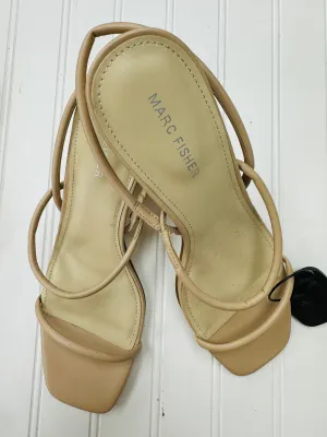 Sandals Heels Block By Marc Fisher In Tan, Size: 10 marc-fisher