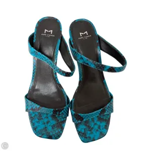 Sandals Heels Kitten By Marc Fisher In Blue, Size: 8.5 marc-fisher