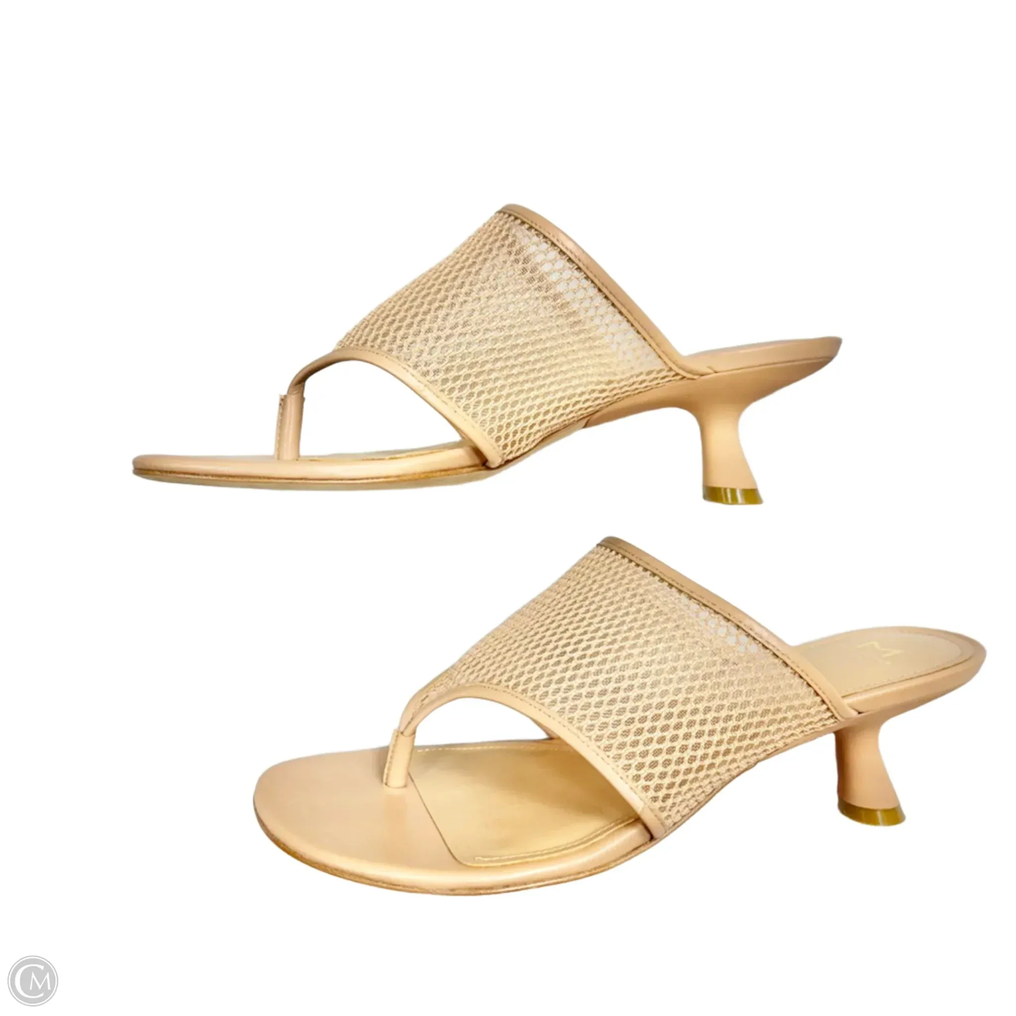 Sandals Heels Kitten By Marc Fisher In Tan, Size: 8.5 marc-fisher