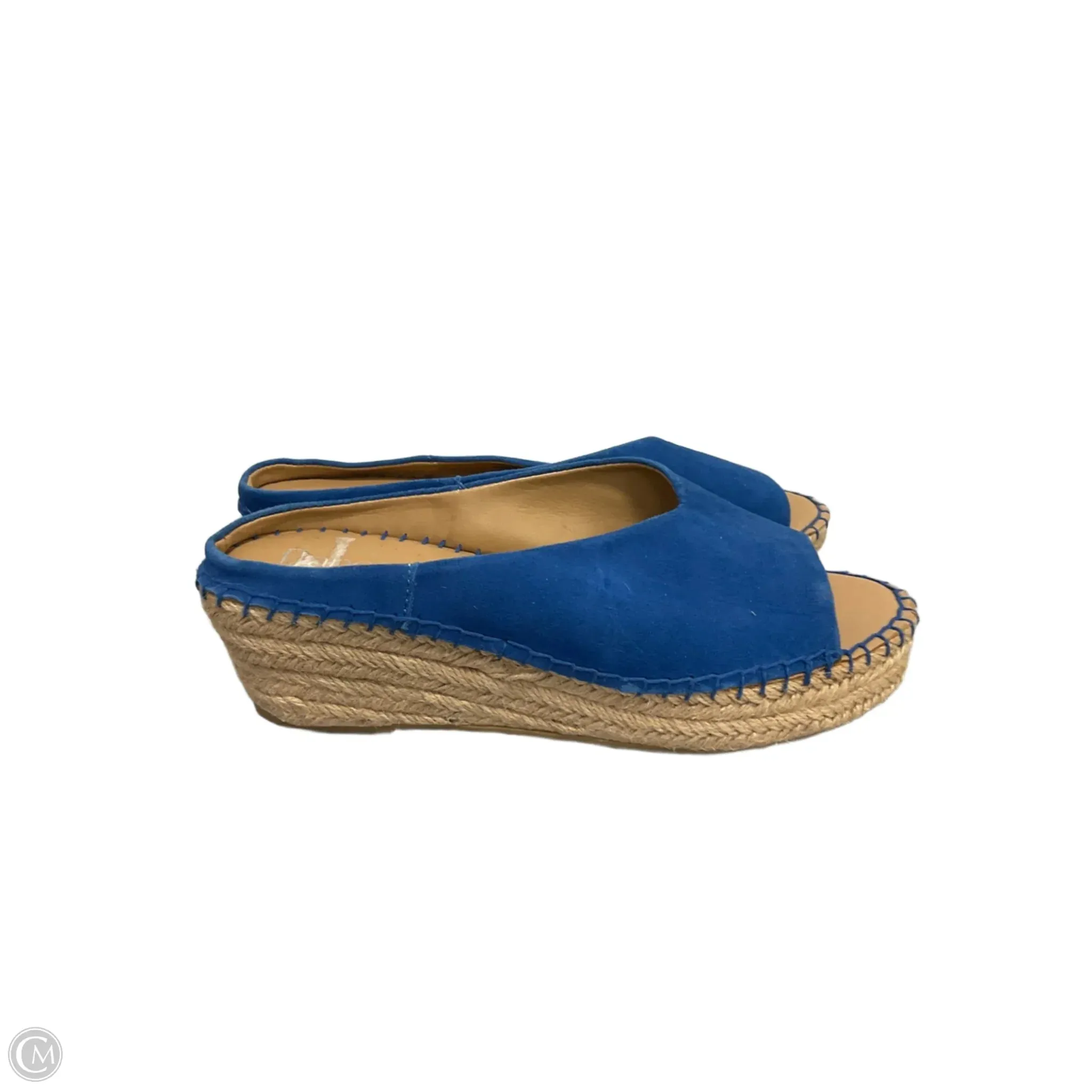 Sandals Heels Platform By Franco Sarto In Blue, Size: 8