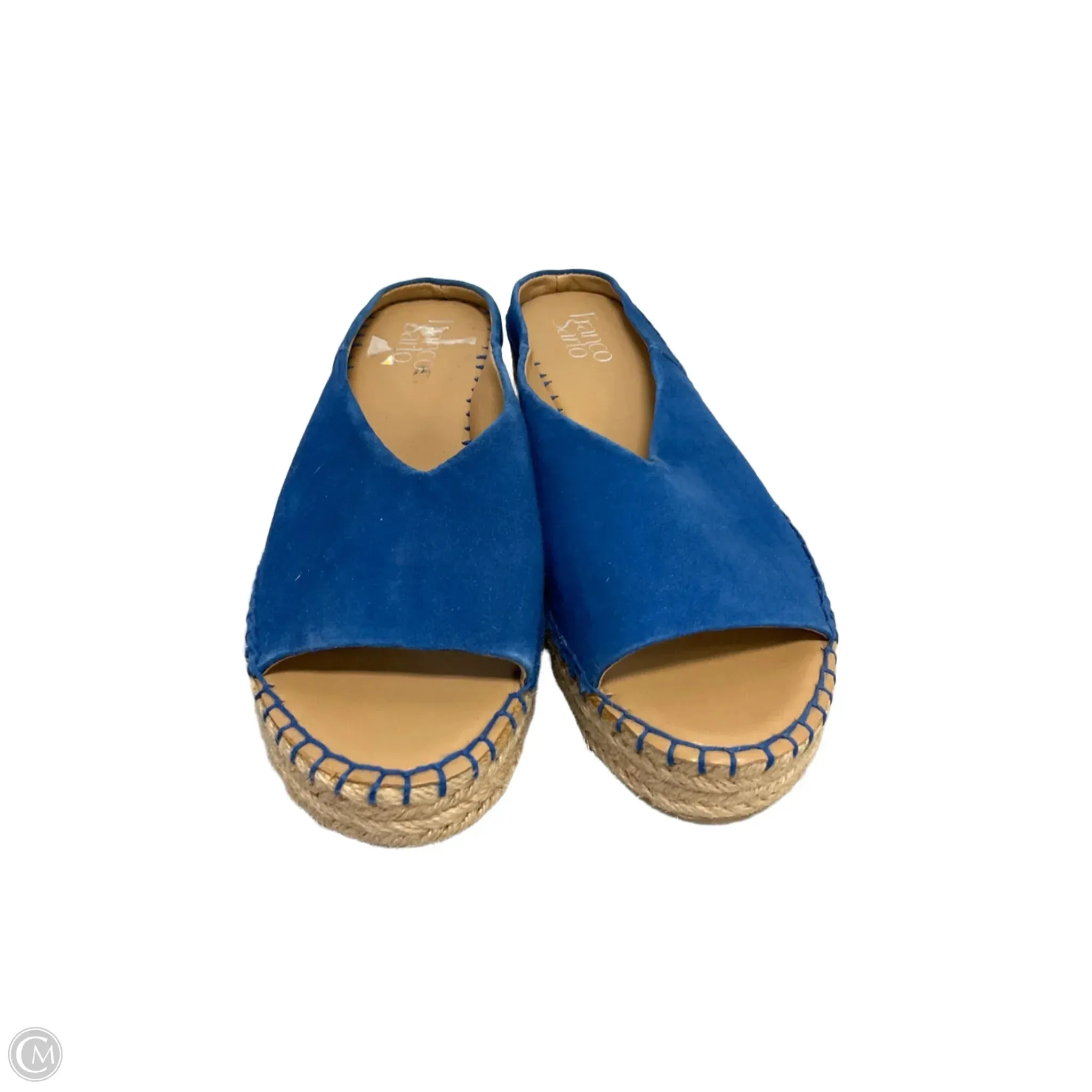 Sandals Heels Platform By Franco Sarto In Blue, Size: 8