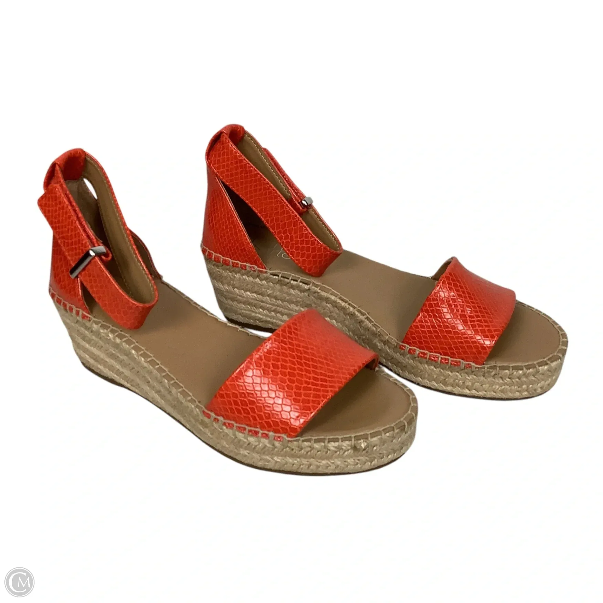Sandals Heels Platform By Franco Sarto In Orange, Size: 7.5