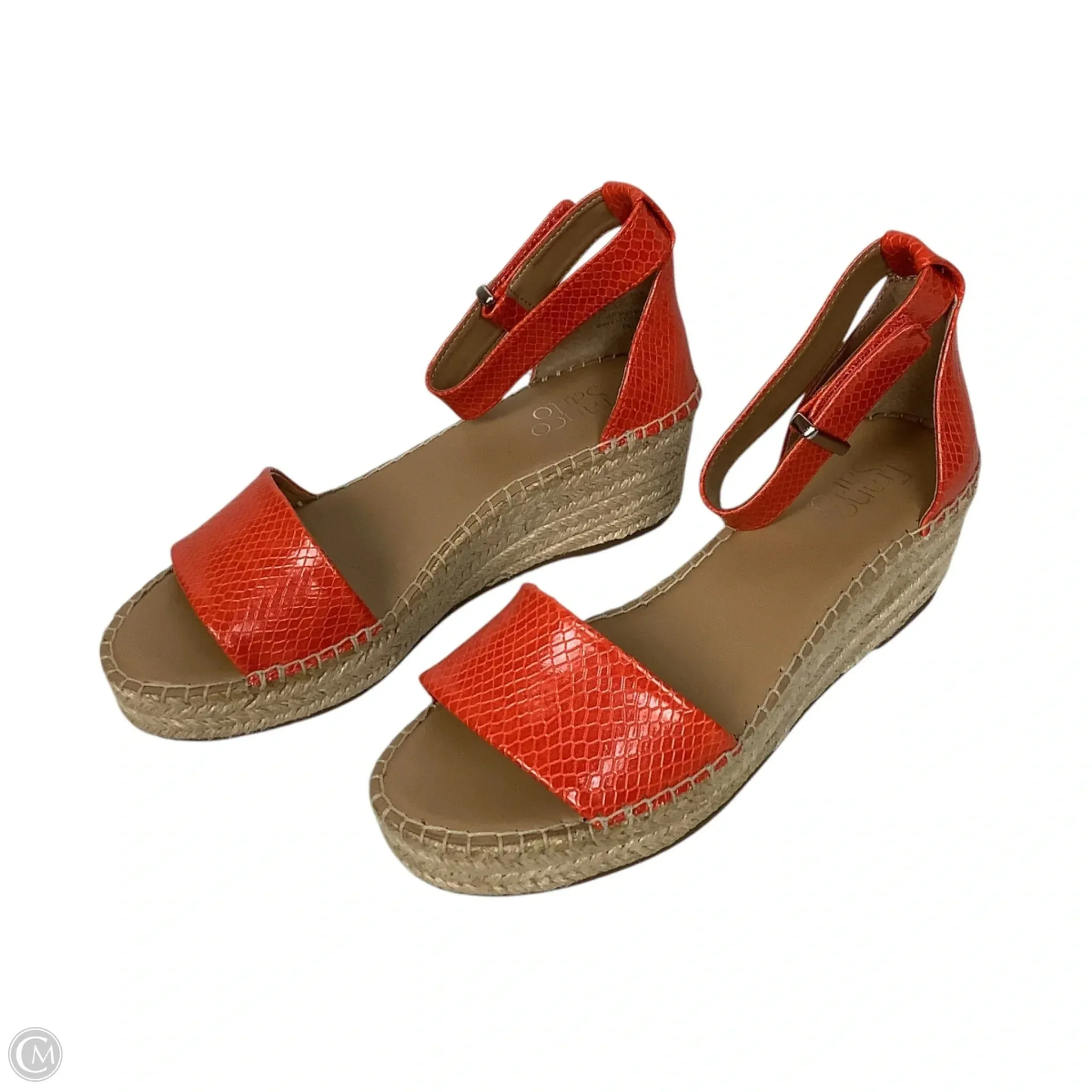 Sandals Heels Platform By Franco Sarto In Orange, Size: 7.5