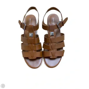 Sandals Heels Platform By Marc Fisher In Brown, Size: 9.5 marc-fisher