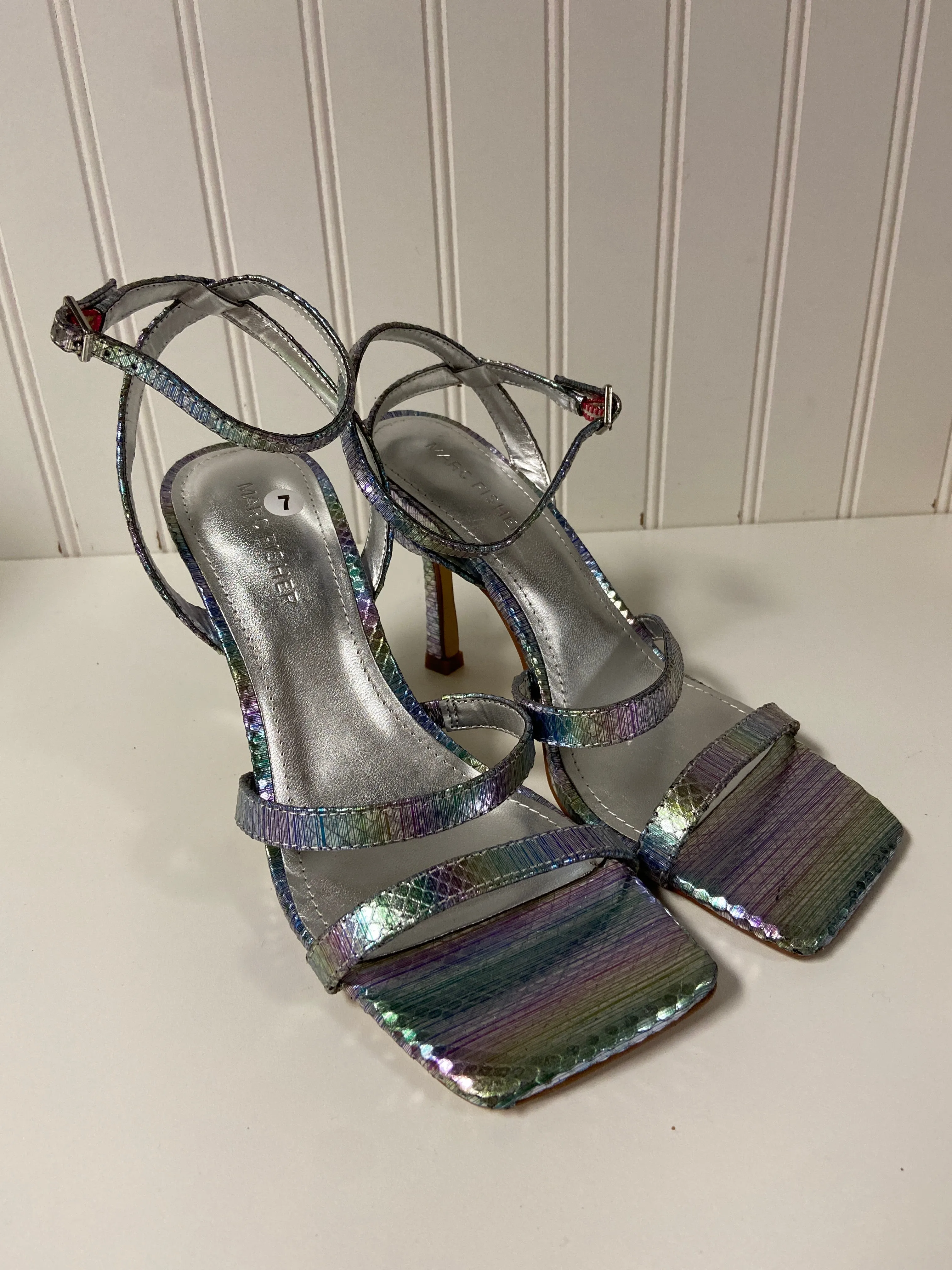 Sandals Heels Stiletto By Marc Fisher In Multi-colored, Size: 7 marc-fisher