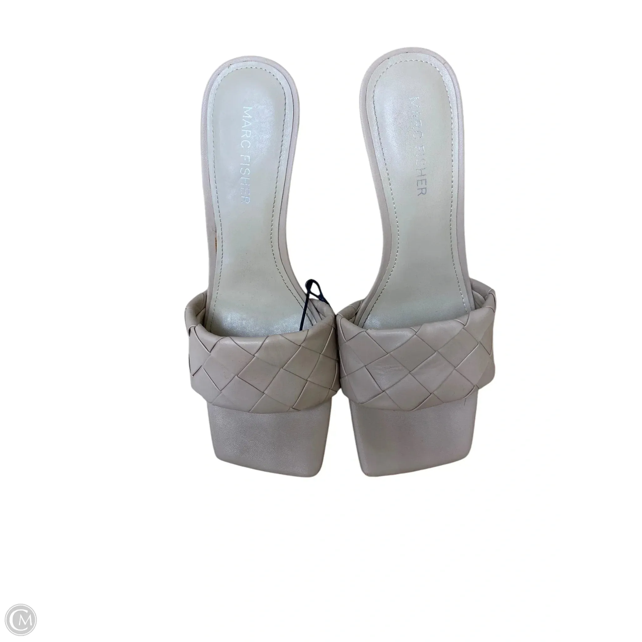 Sandals Heels Stiletto By Marc Fisher In Tan, Size: 8 marc-fisher