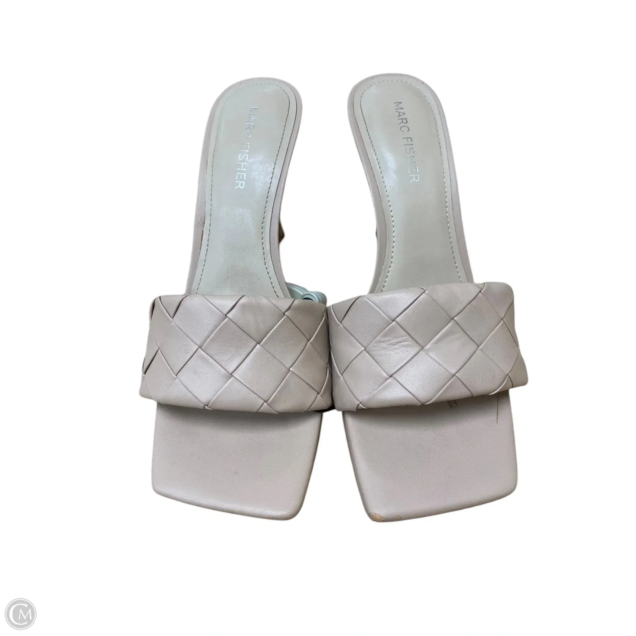 Sandals Heels Stiletto By Marc Fisher In Tan, Size: 8 marc-fisher