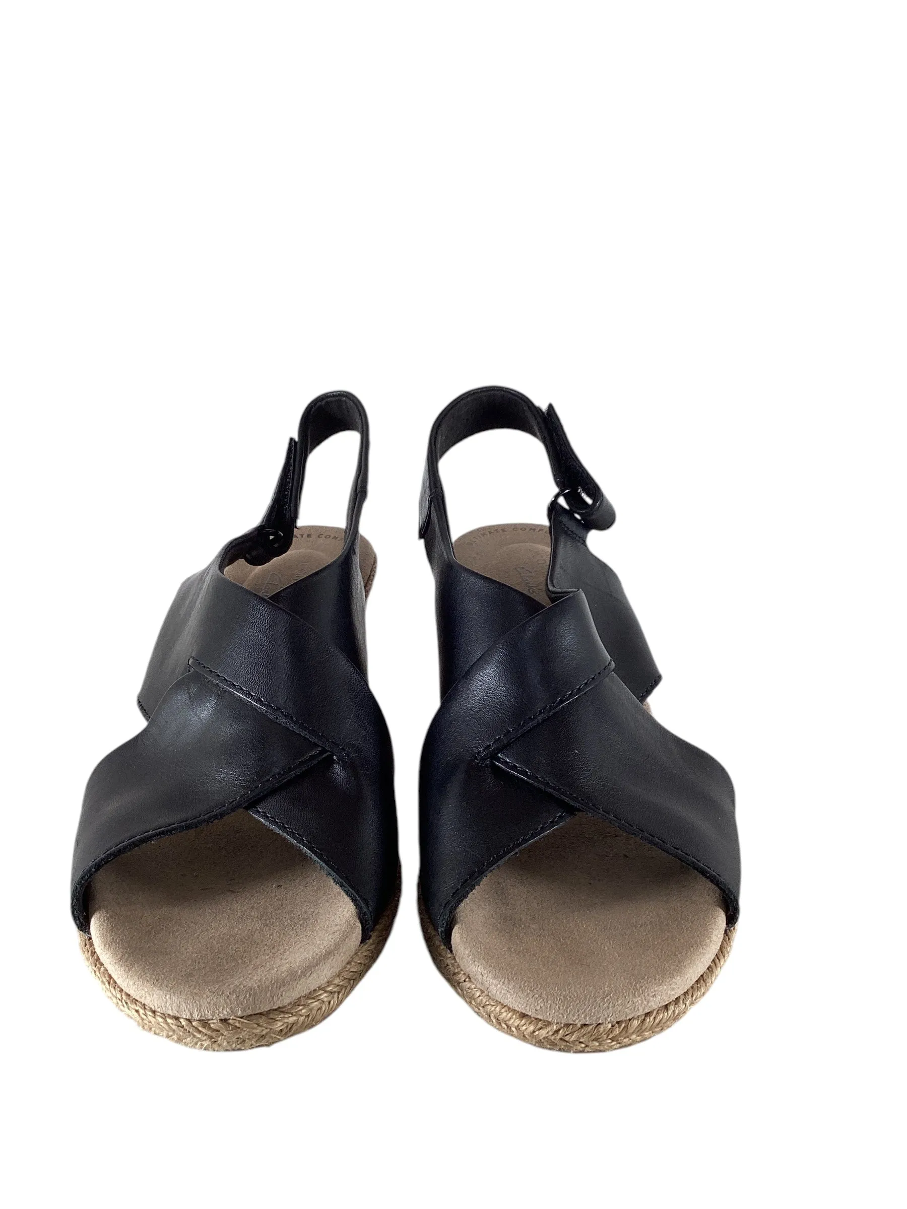 Sandals Heels Wedge By Clarks In Black, Size: 7 clarks
