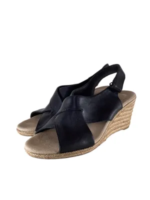 Sandals Heels Wedge By Clarks In Black, Size: 7 clarks