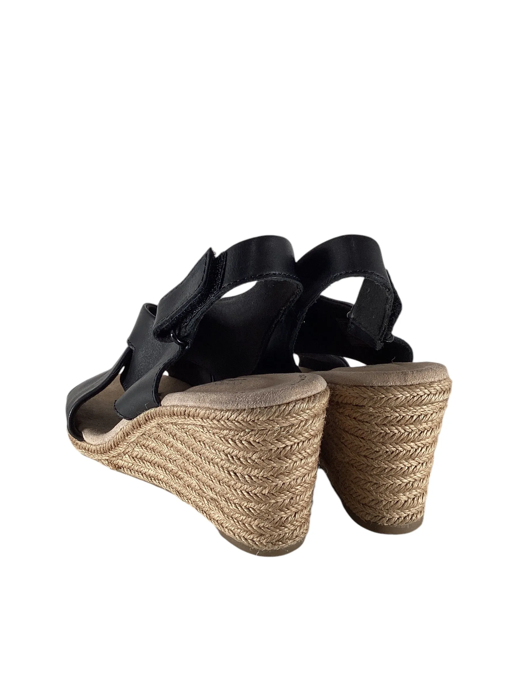 Sandals Heels Wedge By Clarks In Black, Size: 7 clarks