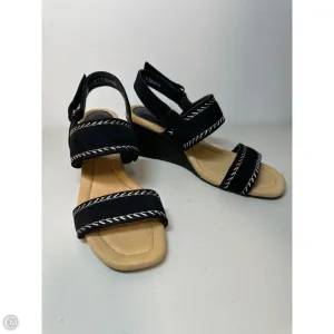 Sandals Heels Wedge By Clarks In Black, Size: 9 clarks