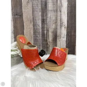 Sandals Heels Wedge By Clarks In Orange, Size: 10 clarks