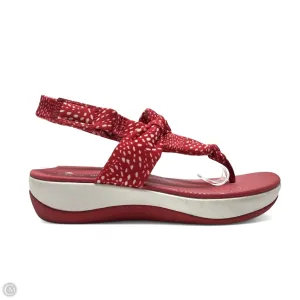 Sandals Heels Wedge By Clarks In Red, Size: 7 clarks