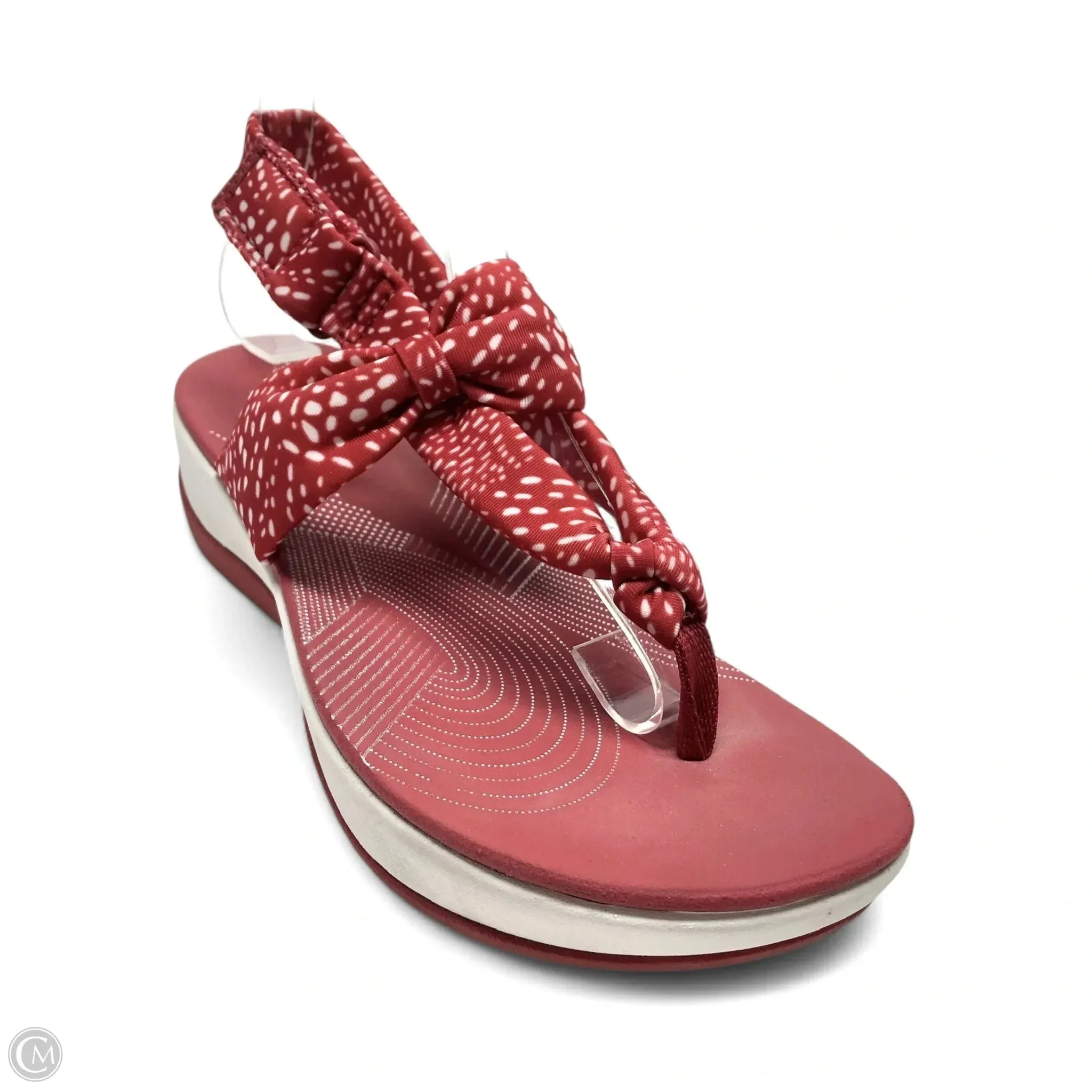 Sandals Heels Wedge By Clarks In Red, Size: 7 clarks