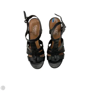 Sandals Heels Wedge By Franco Sarto In Black, Size: 6.5