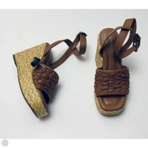 Sandals Heels Wedge By Marc Fisher In Brown, Size: 6 marc-fisher